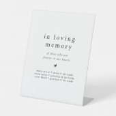 EMELIA Rustic in Loving Memory Huwelijksmonument Reclamebord Met Voetstuk (Voorkant)