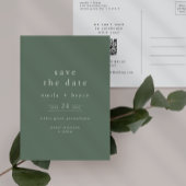 EMELIA Rustic Sage Green Wedding Save the Date Uitnodiging Briefkaart