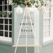 EMELIA Rustic Simple Modern Boho Wedding Welkom Acryl Bord