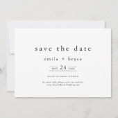 EMELIA Rustiek Eenvoudig Modern Boho Winter Weddin Save The Date (Voorkant)
