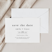 EMELIA Rustiek Eenvoudig Modern Boho Winter Weddin Save The Date