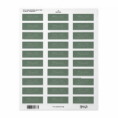 EMELIA Sage Green Forest Retouradreslabels Etiket (Full Sheet)