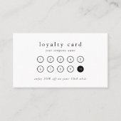 EMELIA Simple Boho Modern Business Reward 10 Punch Klantenkaartje (Voorkant)