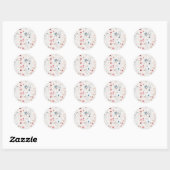 EMELIA Soft Waterverf Floral Wildflower Wedding Ronde Sticker (Vel)
