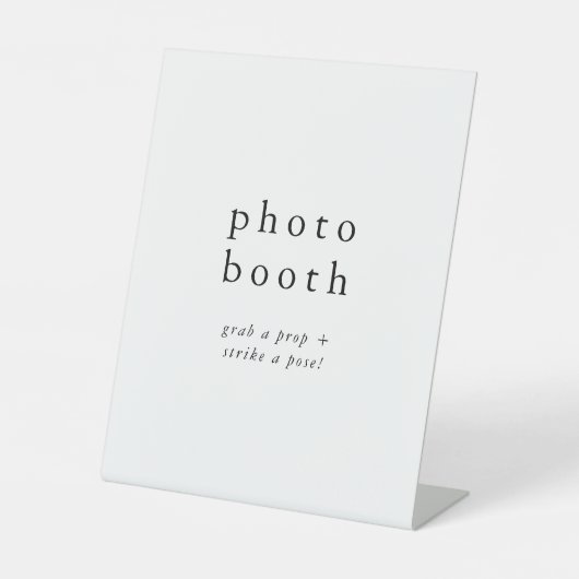 EMELIA unieke neutrale rustieke trouwfotocabine Reclamebord Met Voetstuk (Voorkant)