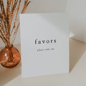 EMELIA Wit Zwart Rustiek Eenvoudige Huwelijksgunst Reclamebord Met Voetstuk