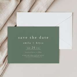 EMELIA Woodland Natuur Sage Green Forest Wedding Save The Date