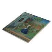 Emelye in haar tuin. De gedetineerde ridders Palam Tegeltje (Zijkant)