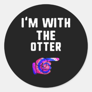 emens met otter | Halloween Matching Ronde Sticker