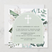 Emerad Green Arch Baptisme Uitnodiging (Achterkant)