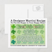 Emeral Isle St. Patrick's Day Martini Recept Kaart (Voorkant / Achterkant)