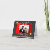Emerald 20e jubileum Bedankt| Zilver & Foto Bedankkaart (Voorkant)