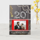 Emerald 20e Jubileum Gold Number & Pearls Kaart (Gele Bloem)