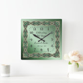 Emerald 20th Jubileum Vierkante Klok (Huis)