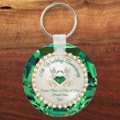 Emerald, 55e Jubileum Party Ideeën, Cheap Sleutelhanger (Voorkant)