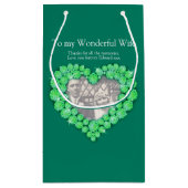 Emerald 55ste huwelijksverjaardag fototas klein cadeauzakje (Achterkant)