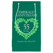 Emerald 55ste huwelijksverjaardag fototas klein cadeauzakje (Voorkant)