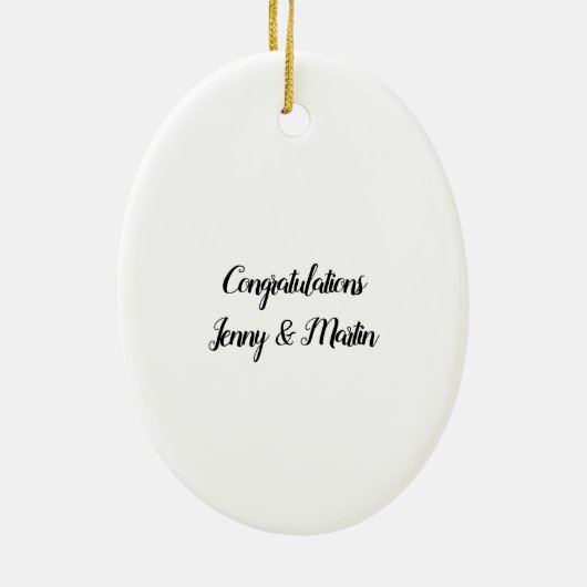 Emerald 55th bruiloft hotair ballon keramisch ornament (Achterkant)