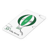 Emerald 55th bruiloft hotair ballon magneet (Linkerzijde)