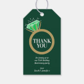 Emerald 55th bruiloft party ring cadeaulabel (Voorkant)