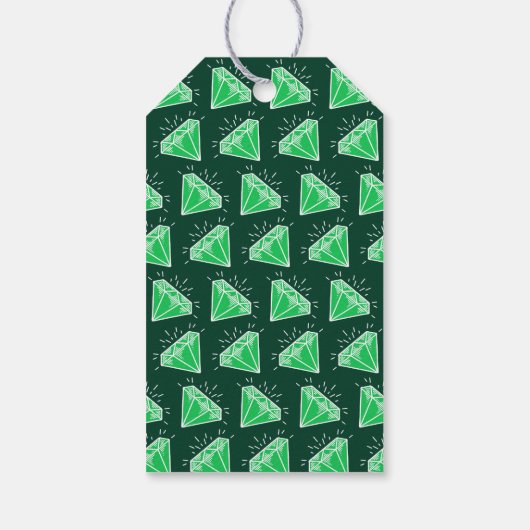 Emerald 55th bruiloft party ring cadeaulabel (Achterkant)