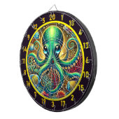 Emerald Abyss Octopus Dartboard Dartbord (Voorkant Rechts)