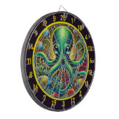 Emerald Abyss Octopus Dartboard Dartbord (Voorkant Links)
