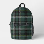 Emerald Academic Plaid Bedrukte Rugzak (Voorkant)