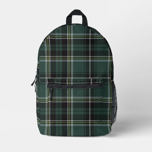 Emerald Academic Plaid Bedrukte Rugzak (Voorkant)
