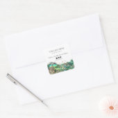 Emerald Agate Small Business Vierkante Sticker (Envelop)