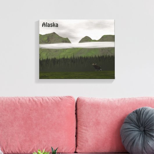 Emerald Alaska Canvas Afdruk (Insitu (Woonkamer))