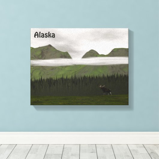 Emerald Alaska Canvas Afdruk (Insitu (Houten vloer))