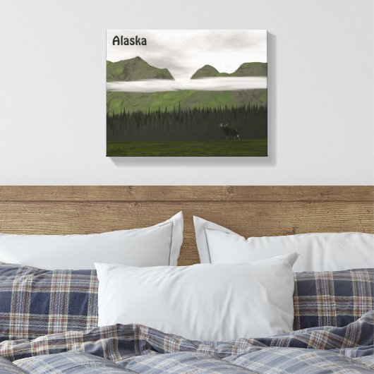 Emerald Alaska Canvas Afdruk (Insitu (Slaapkamer))