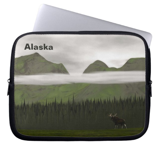 Emerald Alaska Laptop Sleeve (Voorkant)