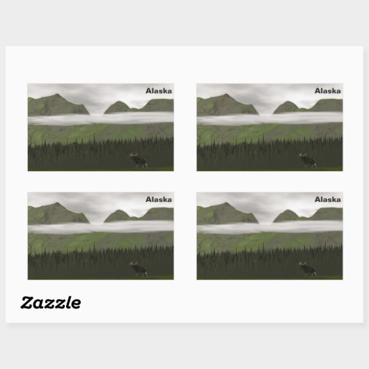 Emerald Alaska Rechthoekige Sticker (Vel)