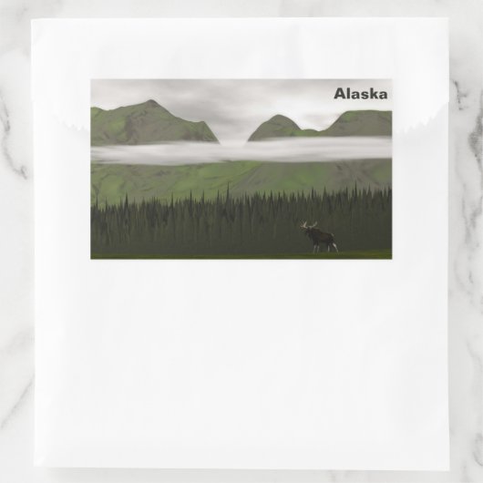 Emerald Alaska Rechthoekige Sticker (Tas)