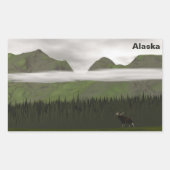 Emerald Alaska Rechthoekige Sticker (Voorkant)