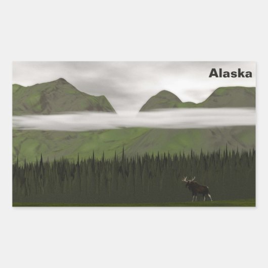 Emerald Alaska Rechthoekige Sticker (Voorkant)