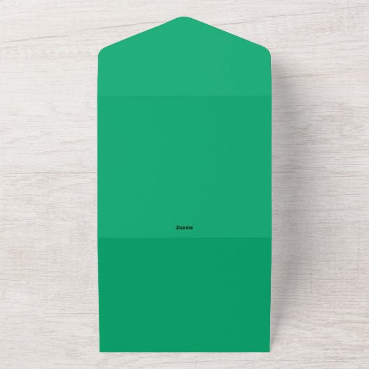 Emerald All-in-One Wedding Invite -  All In One Uitnodiging (Buitenkant)