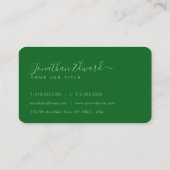 Emerald American Bald Eagle Abstract Monogram Visitekaartje (Achterkant)