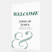 Emerald Ampersand Bruiloft | Acryl Welkom Bord (Hoek)