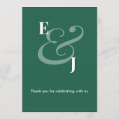 Emerald Ampersand Bruiloft | Modern Tafelnummer (Achterkant)
