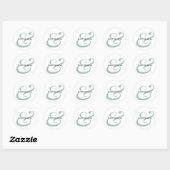 Emerald Ampersand Bruiloft | Monogram Envelop Ronde Sticker (Vel)