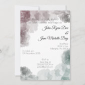 Emerald and Amethyst Waterverf Wedding Invites Kaart (Voorkant)