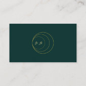 Emerald and Gold Art Deco RSVP-behuizingskaart Informatiekaartje (Achterkant)