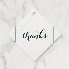 Emerald and Gold Art Deco Wedding Favor Label