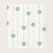 Emerald and Gold Art Deco Wedding Place Card Kaart (Binnenkant ongevouwen)