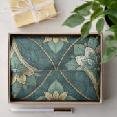 Emerald and Gold Floral Mandala - Ornamental Tissuepapier (Geschenk)