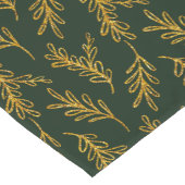 Emerald and Gold Floral Sprig Short Table Runner Korte Tafelloper (Hoek)
