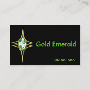 Emerald and Gold Logo Visitekaartje